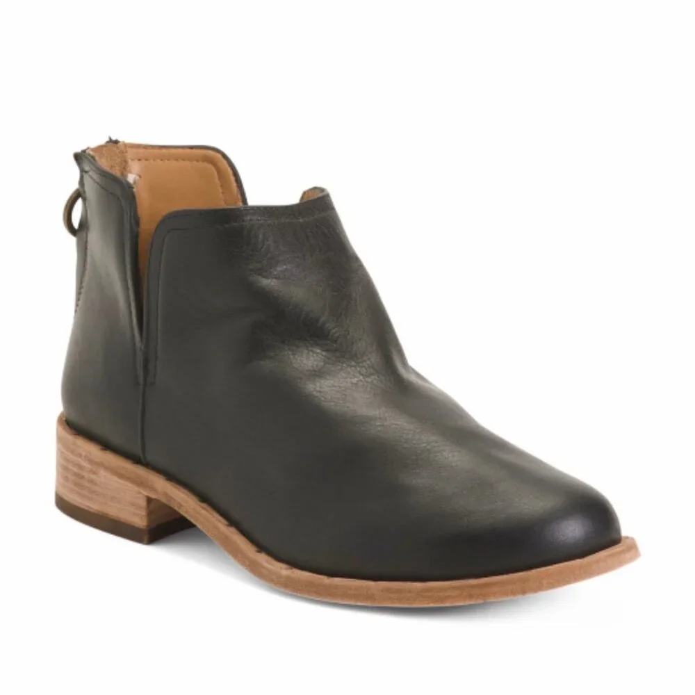 Beek Falcon Black Leather Ankle Boots Booties 9 - Picture 1 of 12